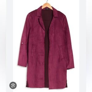 Tahari Rich Plum Trench Coat